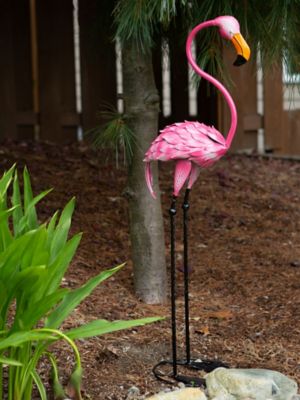 Image showing  Tropical Tango Flamingo Statue, 8.75 in. x 10.5 in. x 35.62 in.