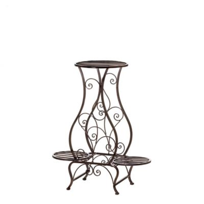 Zingz Home 3-Tier Hourglass Triple Plant Stand
