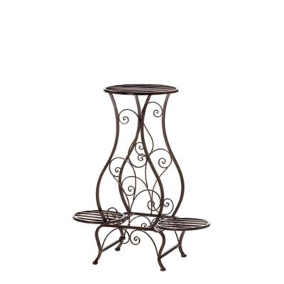 Design Imports 3-Tier Hourglass Triple Plant Stand