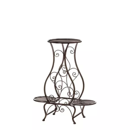 Design Imports 3-Tier Triple Hourglass Plant Stand Plant Stands & Accessories