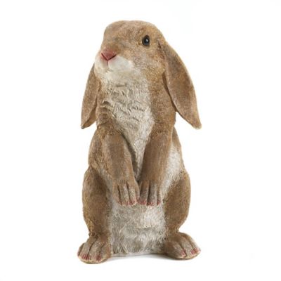 Zingz Home Curious Rabbit Garden Statue, 4.75 in. x 5 in. x 9.25 in.
