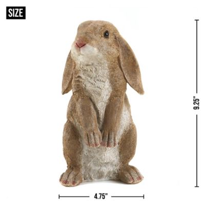 Image showing  Curious Rabbit Garden Statue, 4.75 in. x 5 in. x 9.25 in.
