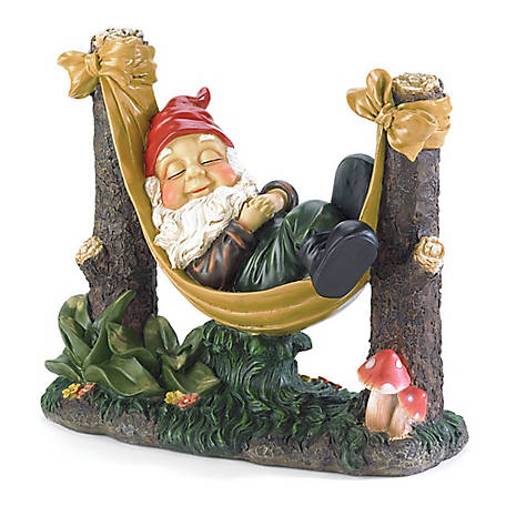Novelty Key Ring Garden Gnome holding a hand saw NEW 