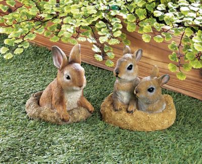Image showing  Curious Bunny Garden Decor, 5.5 in. x 5.5 in. x 6.25 in., 0.8 lb.