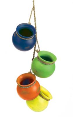 Design Imports Terracotta Fiesta Dangling Pots