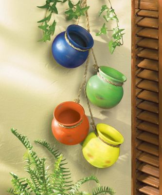 Image showing  Terracotta Fiesta Dangling Pots