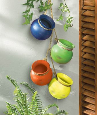 Image showing  Terracotta Fiesta Dangling Pots