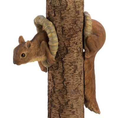 Design Imports Woodland Squirrel Tree Statue Decor