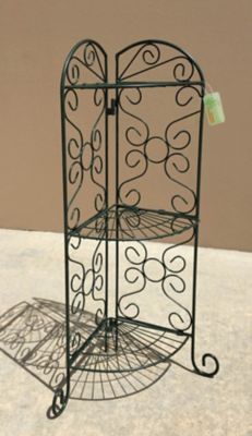 Image showing  Corner Metal Plant Stand, 12.5 in. x 9 in. x 30.25 in.