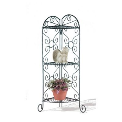 Image showing  Corner Metal Plant Stand, 12.5 in. x 9 in. x 30.25 in.