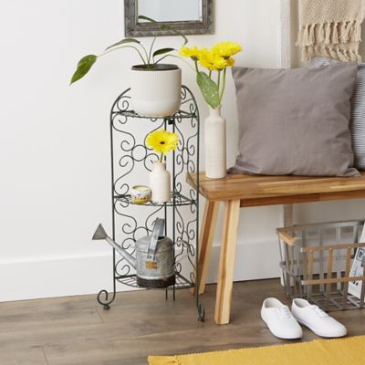 Image showing  Corner Metal Plant Stand, 12.5 in. x 9 in. x 30.25 in.