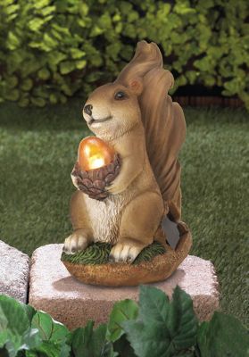 Image showing  Squirrel Solar Statue, 3.75 in. x 4.5 in. x 7.25 in.
