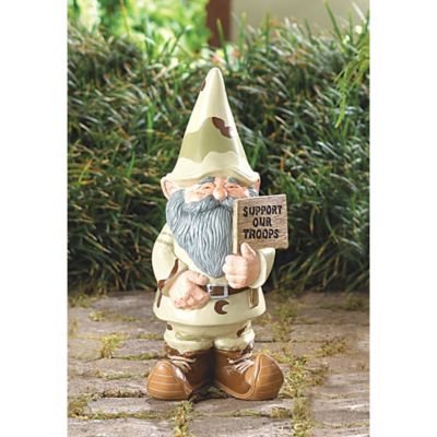 Image showing  Support Our Troops Decorative Garden Gnome, 11.25 in.