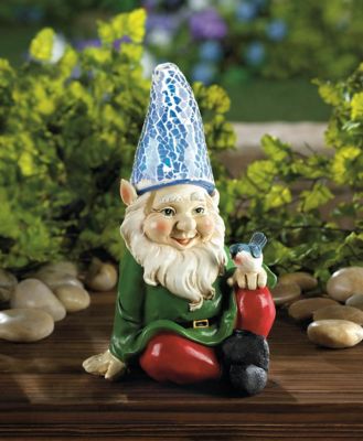 Image showing  Cheery Gnome Solar Statue, 4 in. x 4 in. x 7.25 in.