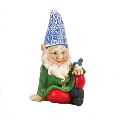Image showing  Cheery Gnome Solar Statue, 4 in. x 4 in. x 7.25 in.