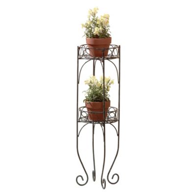 Design Imports 2-Tier Metal Decorative Plant Stand