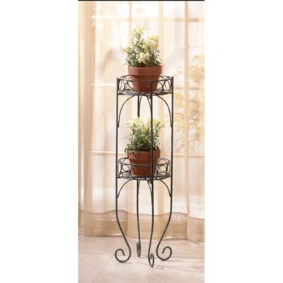 Image showing  2-Tier Metal Decorative Plant Stand
