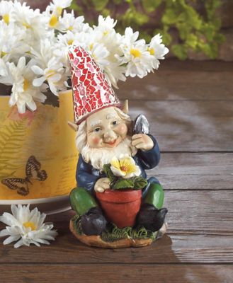 Image showing  Gardening Gnome Solar Statue