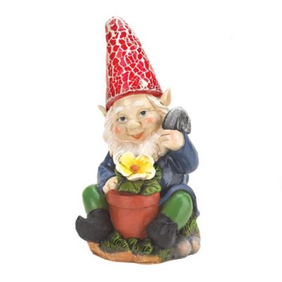 Image showing  Gardening Gnome Solar Statue