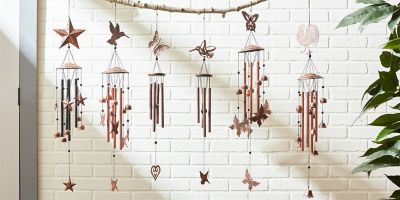 Image showing  36 in. Fluttering Butterflies Wind Chimes, Iron, Aluminum