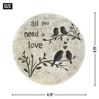 Image showing  All You Need is Love Decorative Garden Stepping Stone, 10 in.