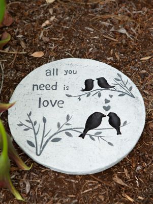 Image showing  All You Need is Love Decorative Garden Stepping Stone, 10 in.