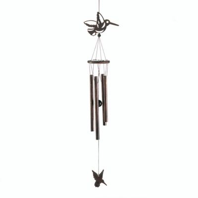 Design Imports Hummingbird Wind Chimes, Pinewood, Iron