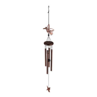 Image showing  Hummingbird Wind Chimes, Pinewood, Iron