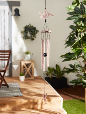 Image showing  Hummingbird Wind Chimes, Pinewood, Iron