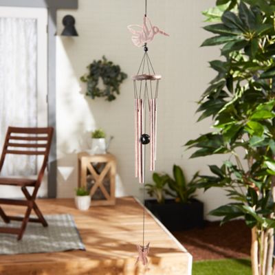 Image showing  Hummingbird Wind Chimes, Pinewood, Iron