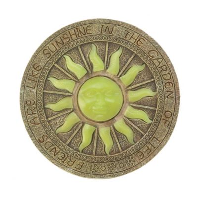 Design Imports Bursting Sun Glowing Solar Light Stepping Stone