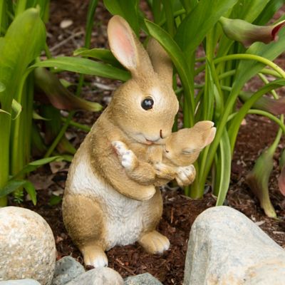 Image showing  Mom and Baby Rabbit Figurine, 7 in. x 6 in. x 10 in.