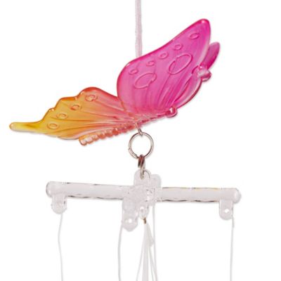Image showing  Rainbow Butterfly Wind Chimes, Metal, Acrylic