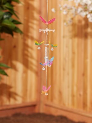 Image showing 5 th Zingz Home Rainbow Butterfly Wind Chimes, Metal, Acrylic