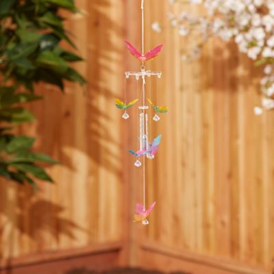 Image showing 6 th Zingz Home Rainbow Butterfly Wind Chimes, Metal, Acrylic