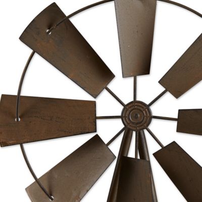 Image showing  Iron Windmill Decorative Plant Stand