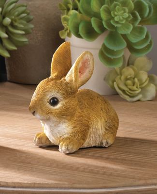 Image showing  Vivid Bunny Figurine, 3 in. x 5 in. x 4.5 in.