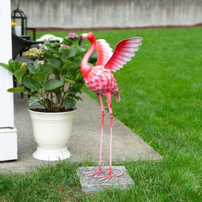 Image showing  Flying Flamingo Metal Decor