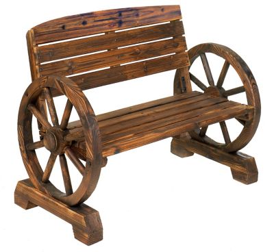 Design Imports Wagon Wheel Bench