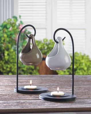 Image showing  White Tear Drop Oil Warmer