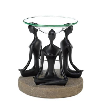 Design Imports Yoga Position Oil Warmer, 4.5 in. x 4.5 in. x 4.75 in., 1.2 lb.