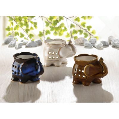 Image showing  Elephant Oil Warmer Trio, 4 in. x 2.5 in. x 2.5 in., 1.6 lb., 3-Pack