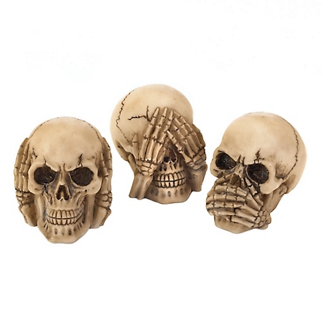 Design Imports No Evil Decorative Skulls