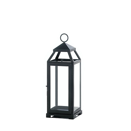 Design Imports Medium Lean and Sleek Candle Lantern, 5.5 in. x 5.25 in. x 15.5 in.