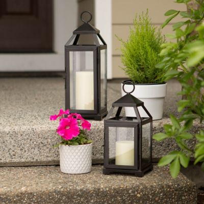 Image showing  Medium Lean and Sleek Candle Lantern, 5.5 in. x 5.25 in. x 15.5 in.