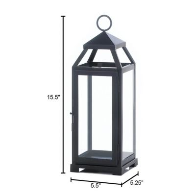 Image showing  Medium Lean and Sleek Candle Lantern, 5.5 in. x 5.25 in. x 15.5 in.