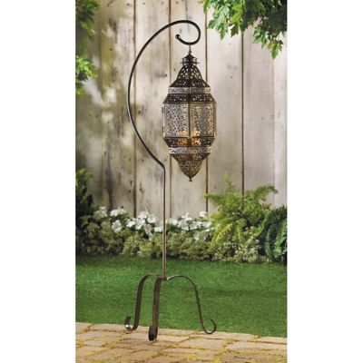 Image showing  Moroccan Candle Lantern and Stand, 11.25 in. x 13.25 in. x 41.25 in.