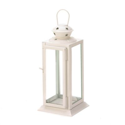 Design Imports Starlight White Candle Lantern