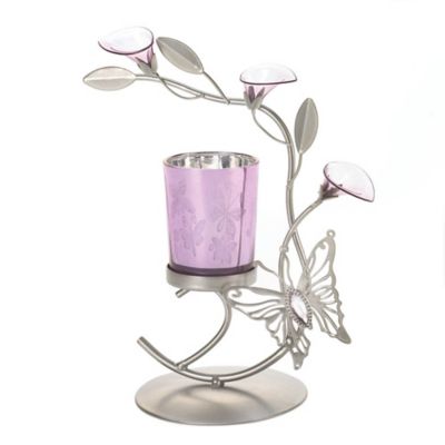 Design Imports Butterfly Lily Candle Holder, 4504749V