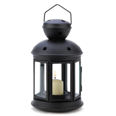 Zingz & Thingz Black Colonial Candle Lamp, 5 In. X 5 In. X 9.5 In.